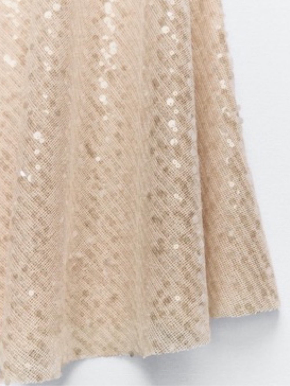Zara Viral Sequin Crochet Midi Skirt Bridal Euro Summer M - Picture 3 of 5